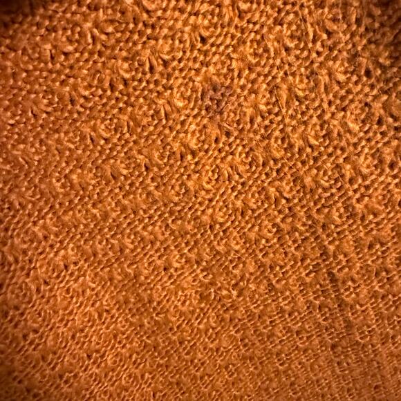 Pamela Love Orange Fringe Knit Long Sleeve Midi Boho Sweater Dress Size Medium - Picture 11 of 12